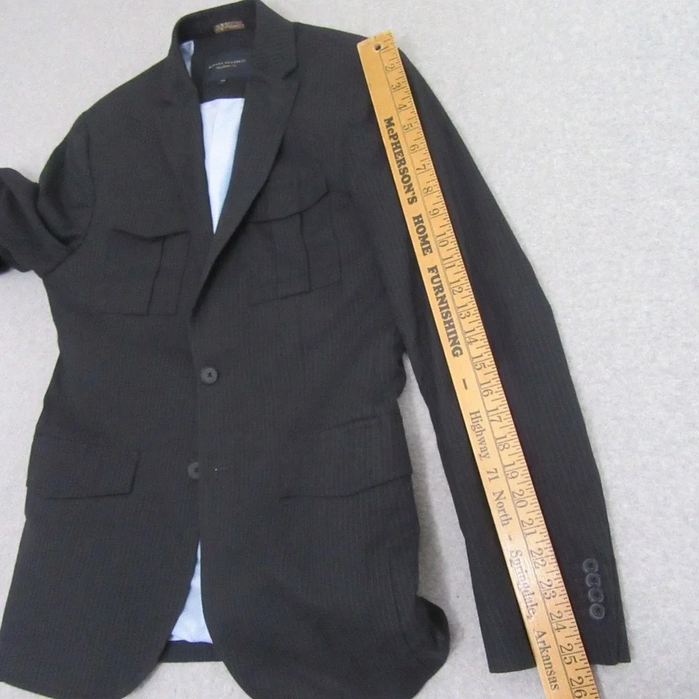 Banana Republic Mens Double Pocket Sport Coat‎ 38R Dark Gray Tailored Fit